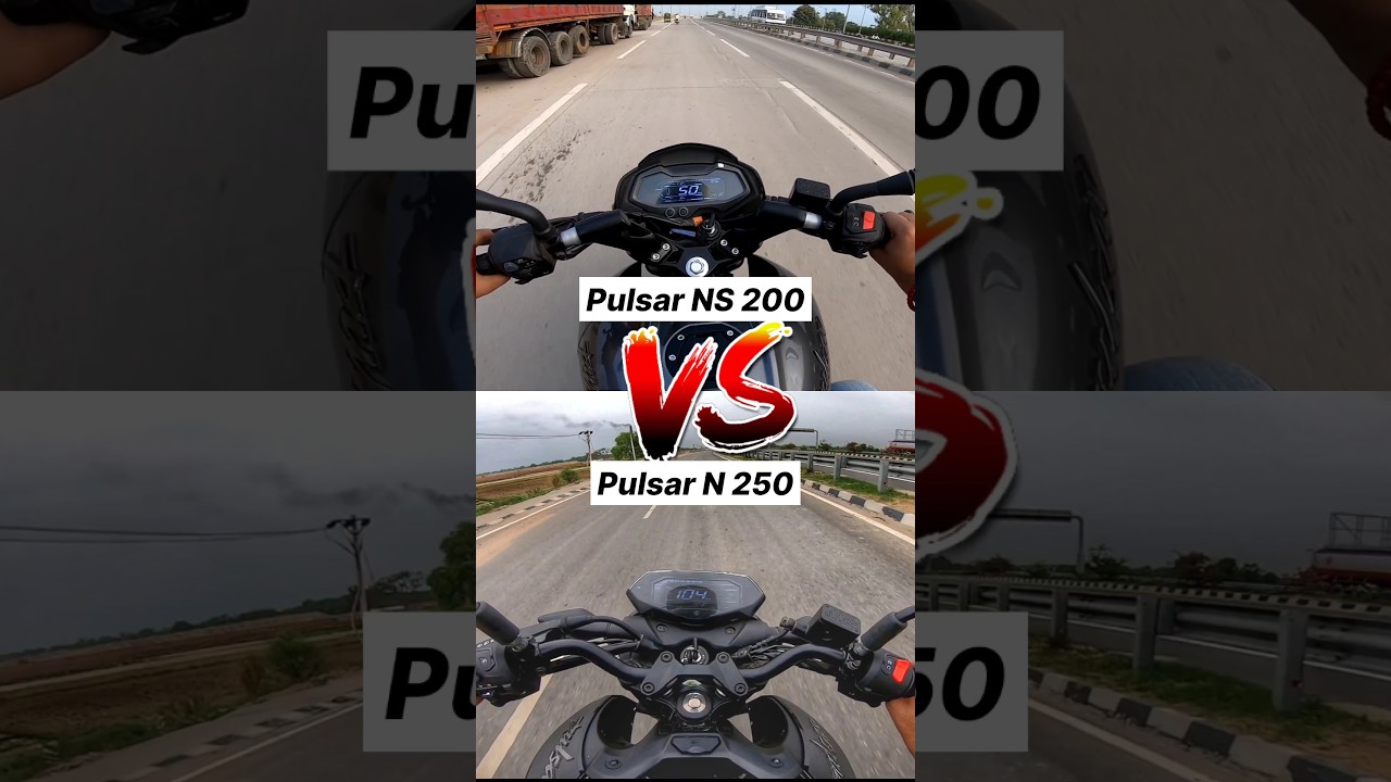Pulsar NS 200 vs Pulsar N250 🔥 Gear Challenge #shorts #ns200