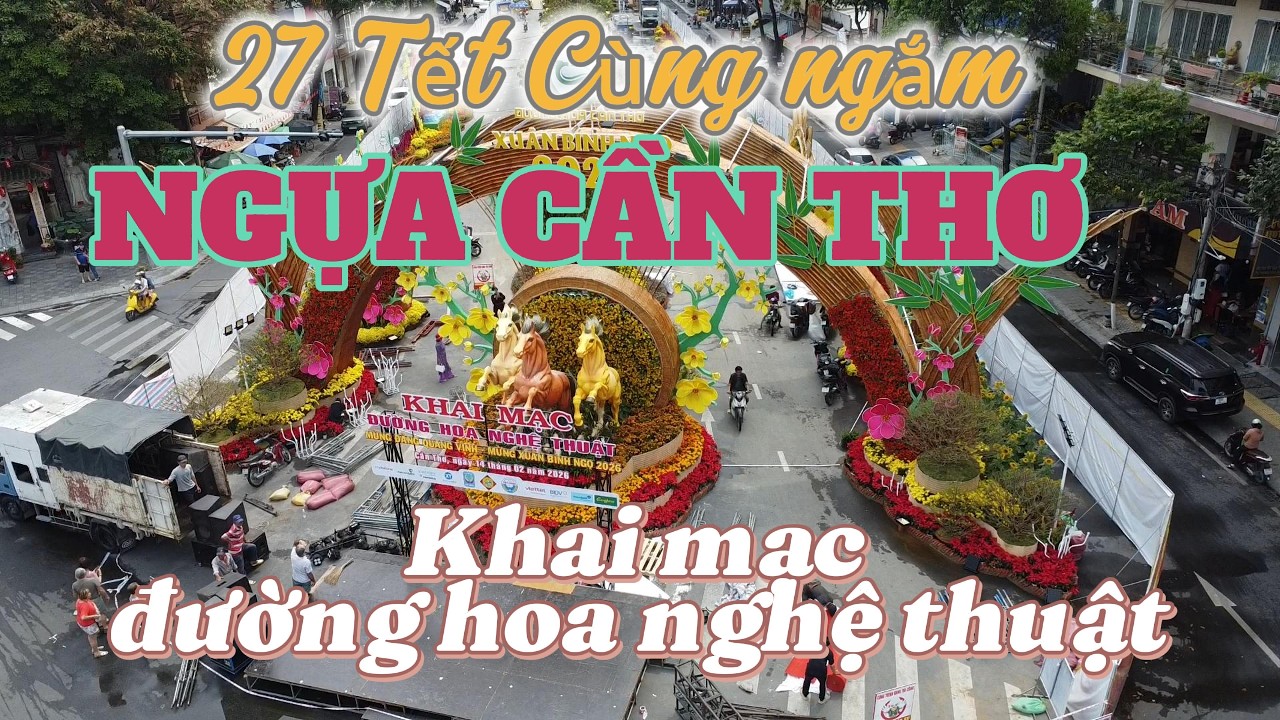 Ngựa Cần Thơ 2026 đã lộ diện tại đường hoa nghệ thuật Cần Thơ 2026