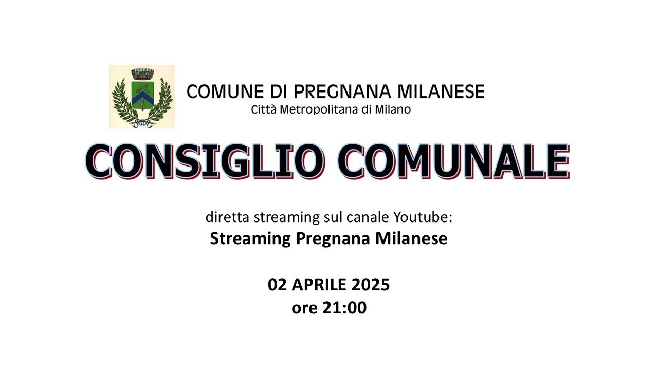 Consiglio comunale del 02 APRILE 2025