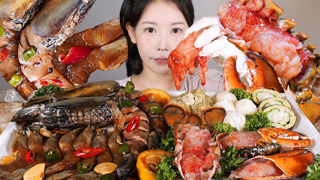 랍킹새🦞🦐✨ 랍스터장 킹타이거새우장 일반새우장 먹방 Soy Sauce Marinated RawLobster & Shrimp mukbang korean food