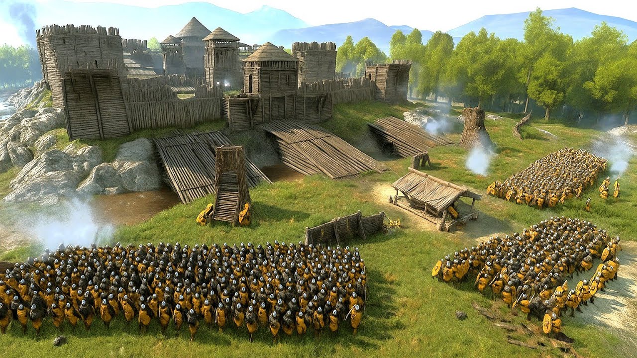 Aserai Soldiers vs Vlandians (3000 vs 3000) Castle Invasion | Mount & Blade 2 Bannerlord
