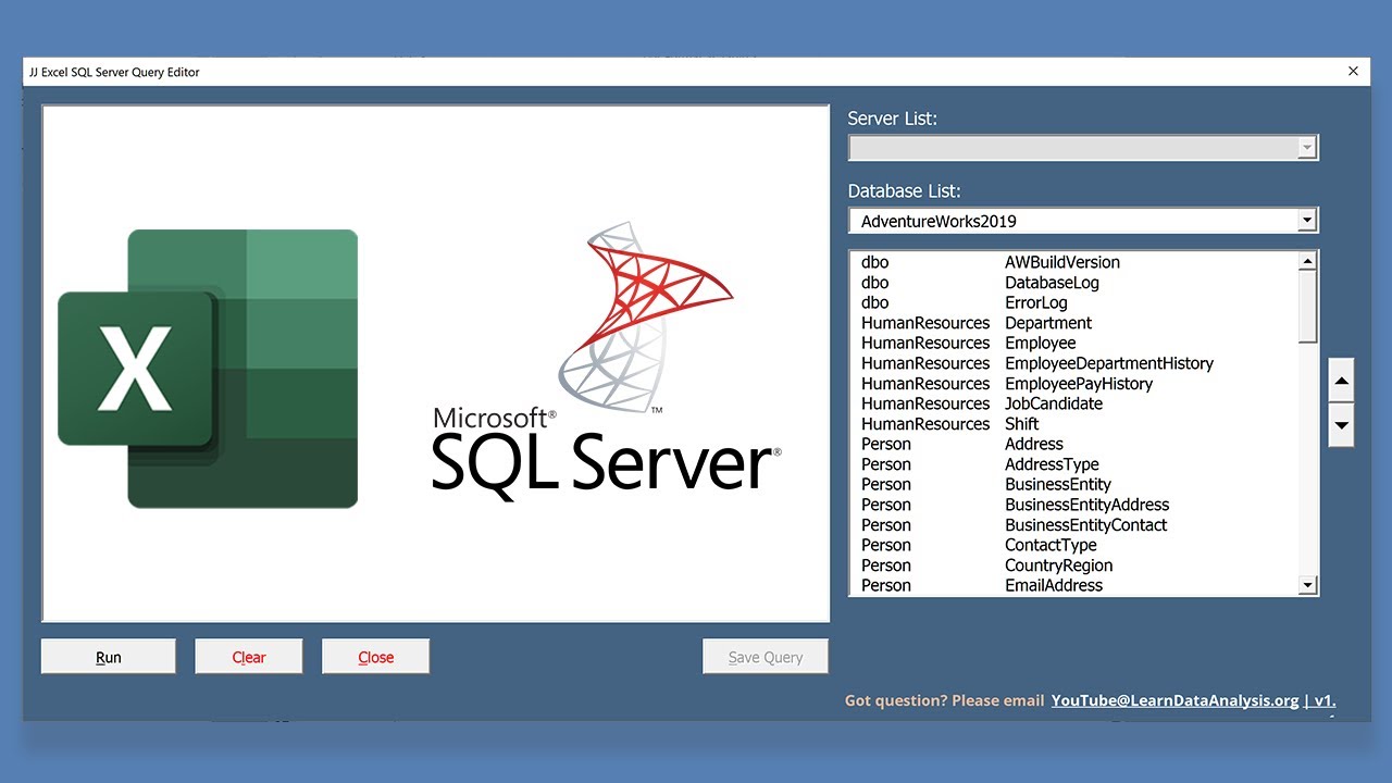 Building A MS SQL Server SQL Querying Application With Excel (Full Tutorial)