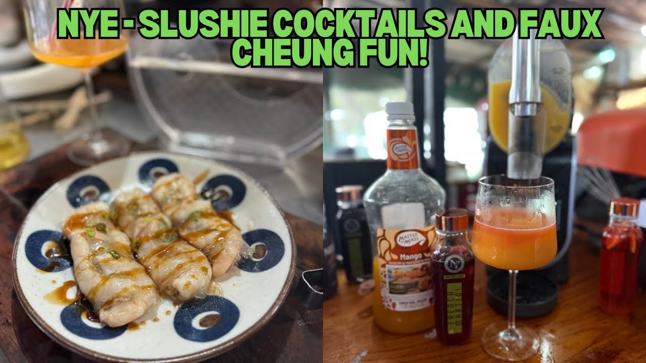 NYE :D. Faux Cheung Fun and 3 types of Ninja Slushie Cocktails!