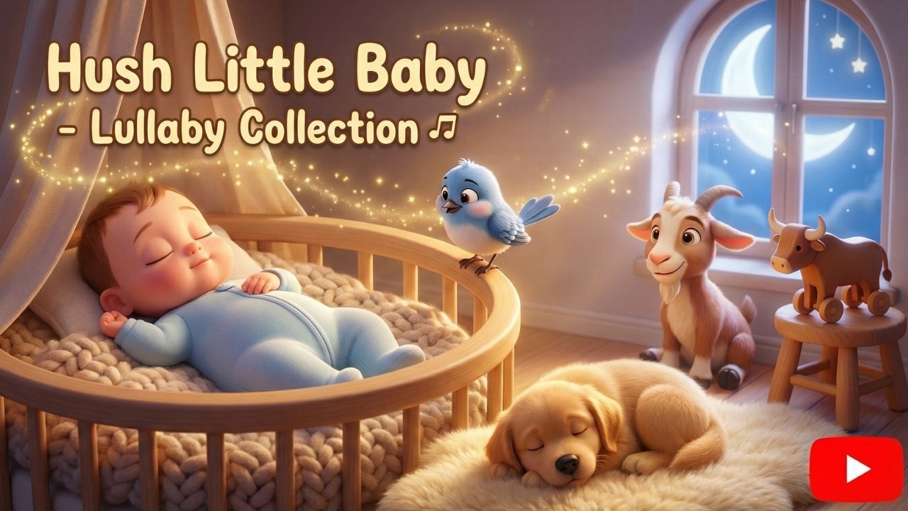 Fast Sleep Lullaby: Hush Little Baby | Calming Night Animation