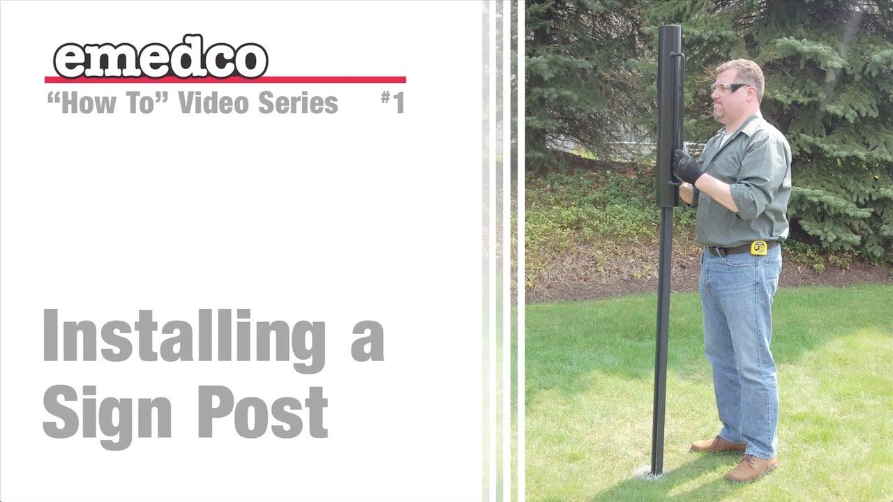 How to Install a U-Channel Sign Post | Emedco Video