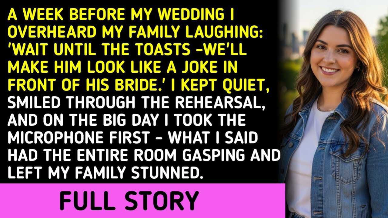 A Week Before My Wedding I Overheard My Family Laughing: 'Wait Until The Toasts -We'll Make Him Look