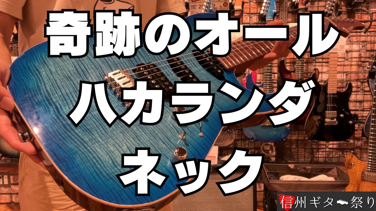 【伐採禁止】ネックも指板もハカランダの奇跡のギター(Body Top:5A Flame Maple Body:Honduras Mahogany)