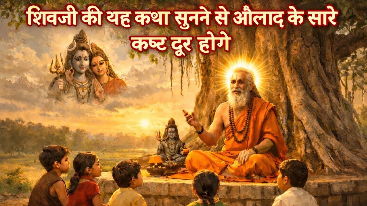 शिवजी की यह कथा सुनने से संतान के सारे कष्ट दूर होंगे 🙏✨#mahashivratrivrat #shivkatha #mahadev 
