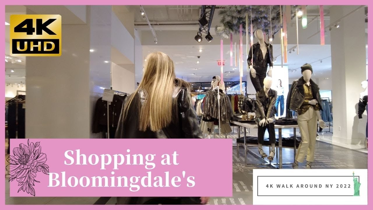 Shopping at Bloomingdale's   Walk around NY 2022 4K