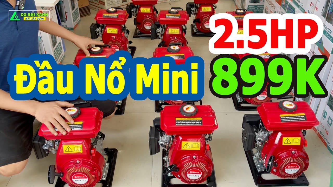 Đầu Nổ Chạy Xăng Mini Bgas 2.5HP Lắp Máy Bơm / Thanh lý 899K