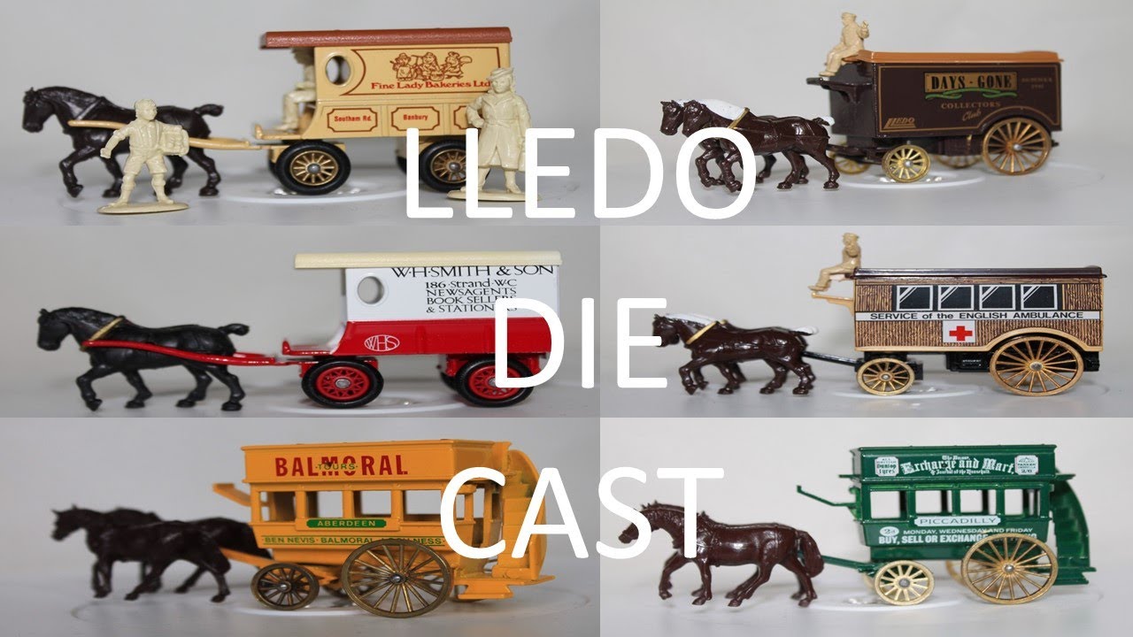 LLEDO HORSE AND CARRIAGE DIE CAST MODELS - turntable video