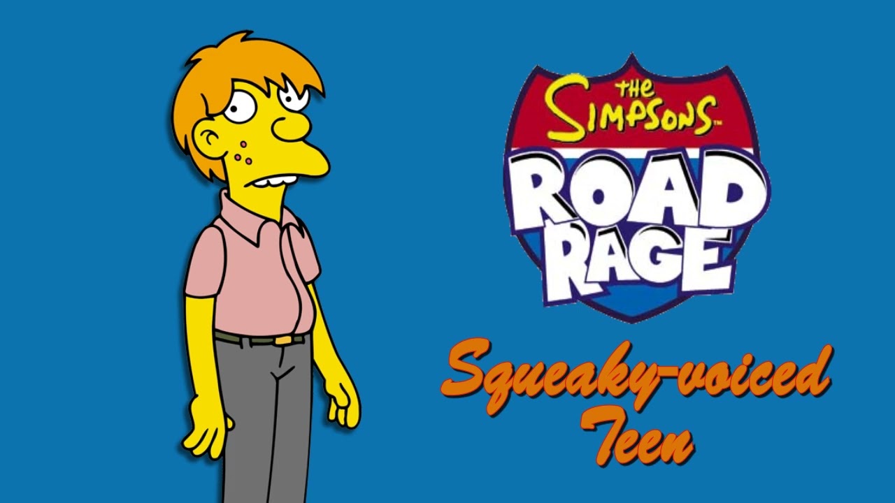 All Squeaky-Voiced Teen Voice Clips • The Simpsons Road Rage • All Voice Lines • Funny • 2001