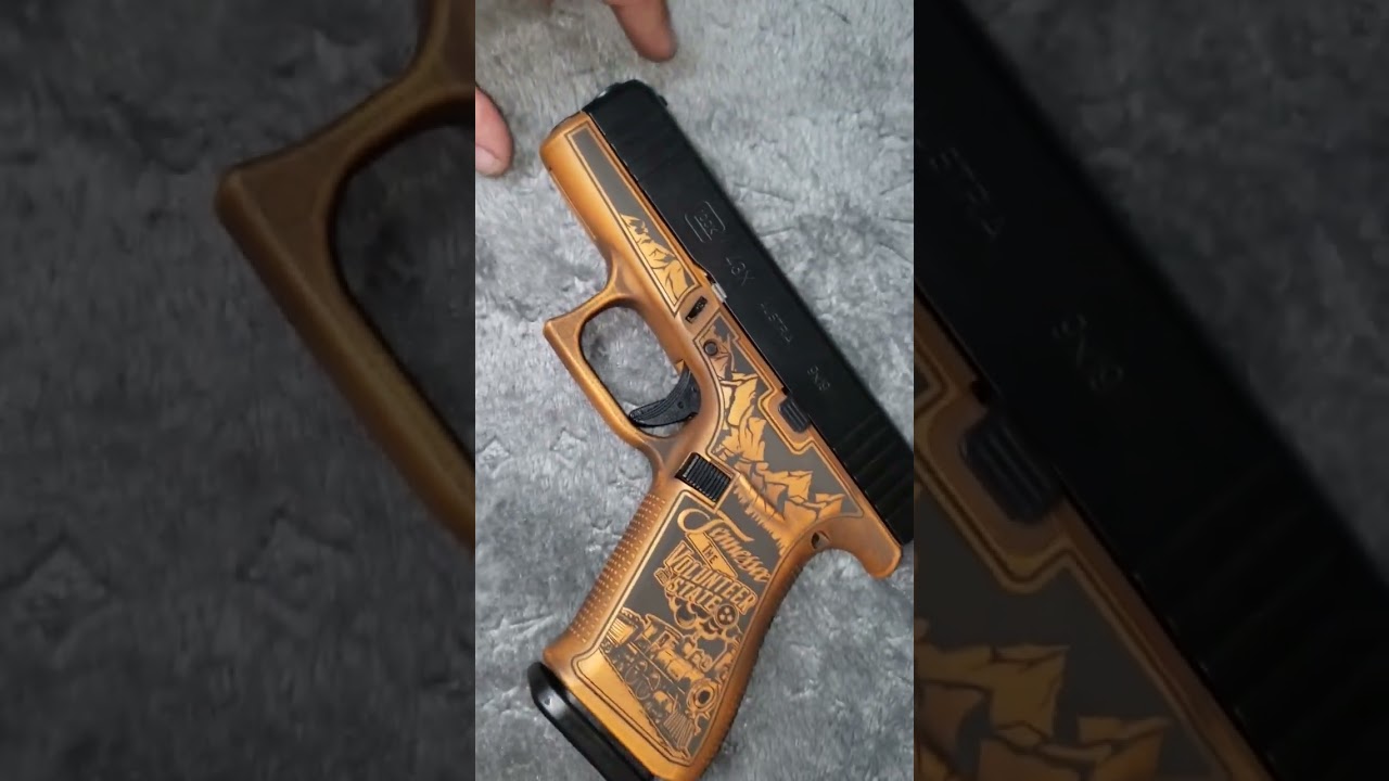 Orange Tennessee Themed Engraved Glock 43x #GoVols #Glock