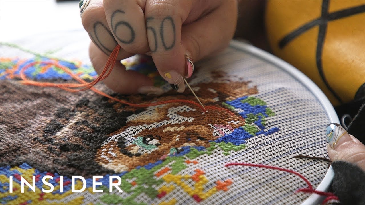 Artist Makes Cross-Stitch Jackets For Kanye West And SZA