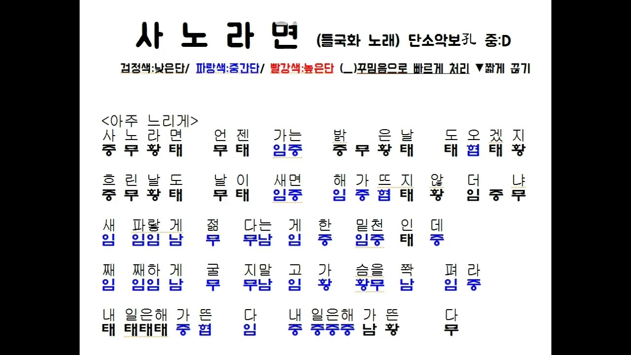 [단소 신청곡] 사노라면 (들국화 노래/ 쟈니리 원곡) 단소악보 예학당 공윤환 단소연주