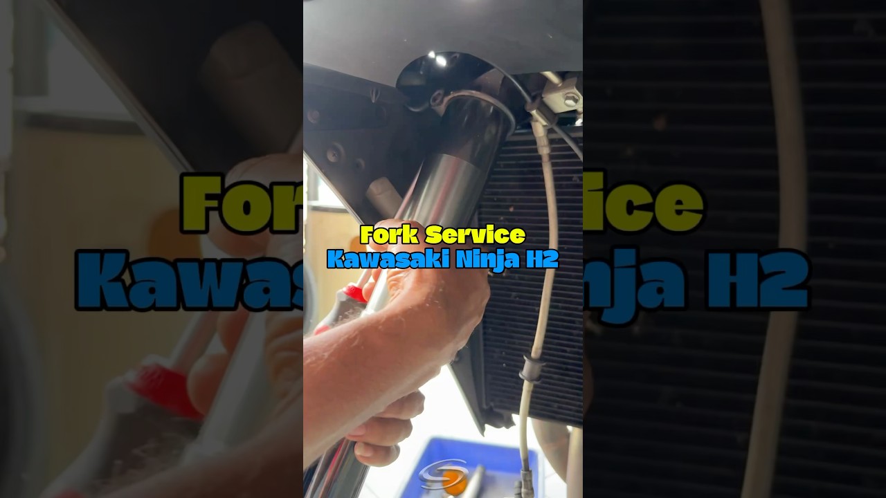 Fork Service - Kawasaki H2 #premiumsportcycles #kawasaki #h2 #service #asmr #fyp #shorts #forks
