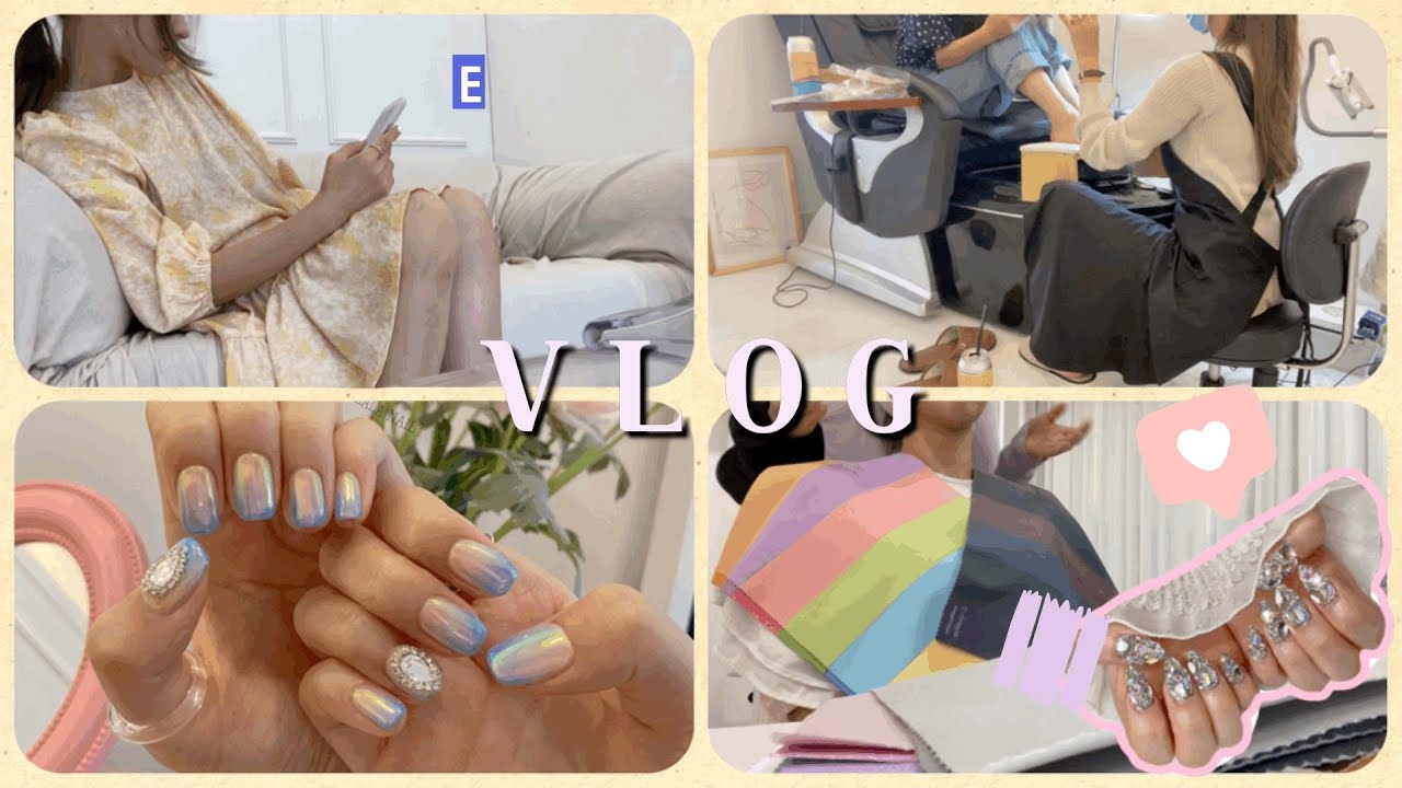V-LOG | 네일리스트 일상브이로그(열손풀조각스톤네일,퍼스널컬러진단,네일샵일상,그라파우더네일,고객님이랑티타임,대창나베,네일샵일상,올리브패디)
