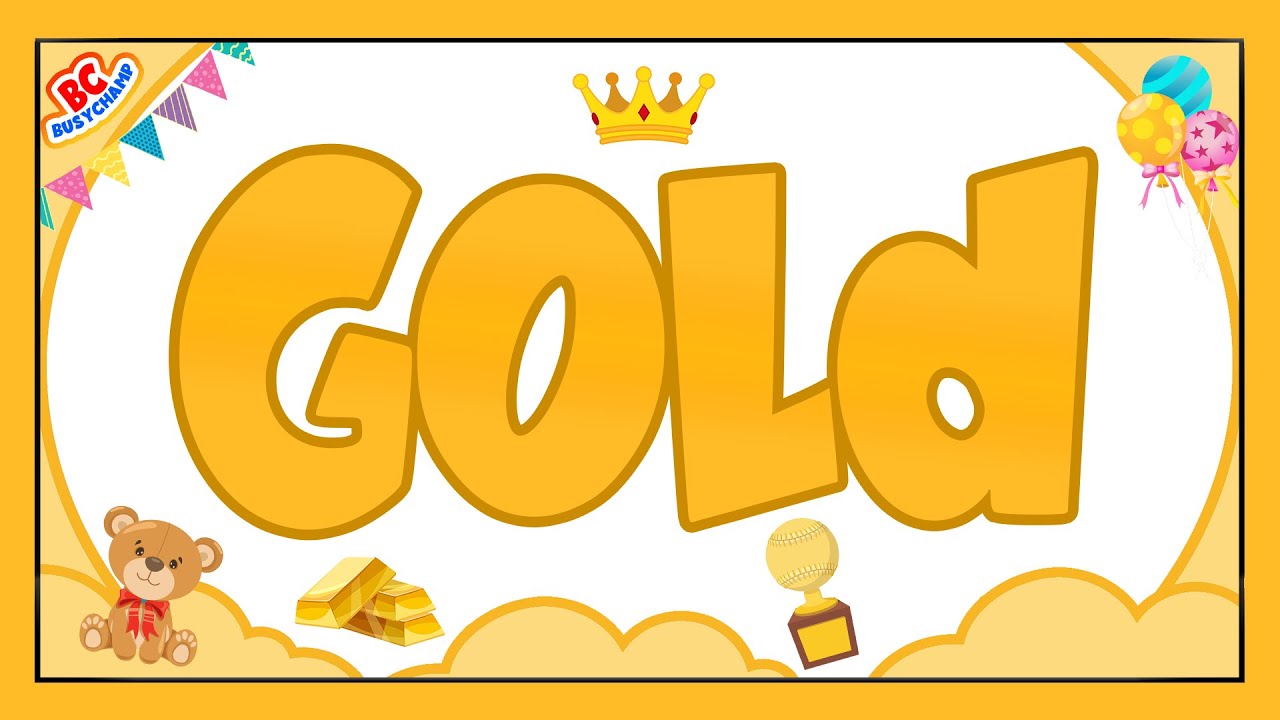 Best Learning Videos For Toddlers To Learn Color | Learn Gold Color | Toddler Learning Video