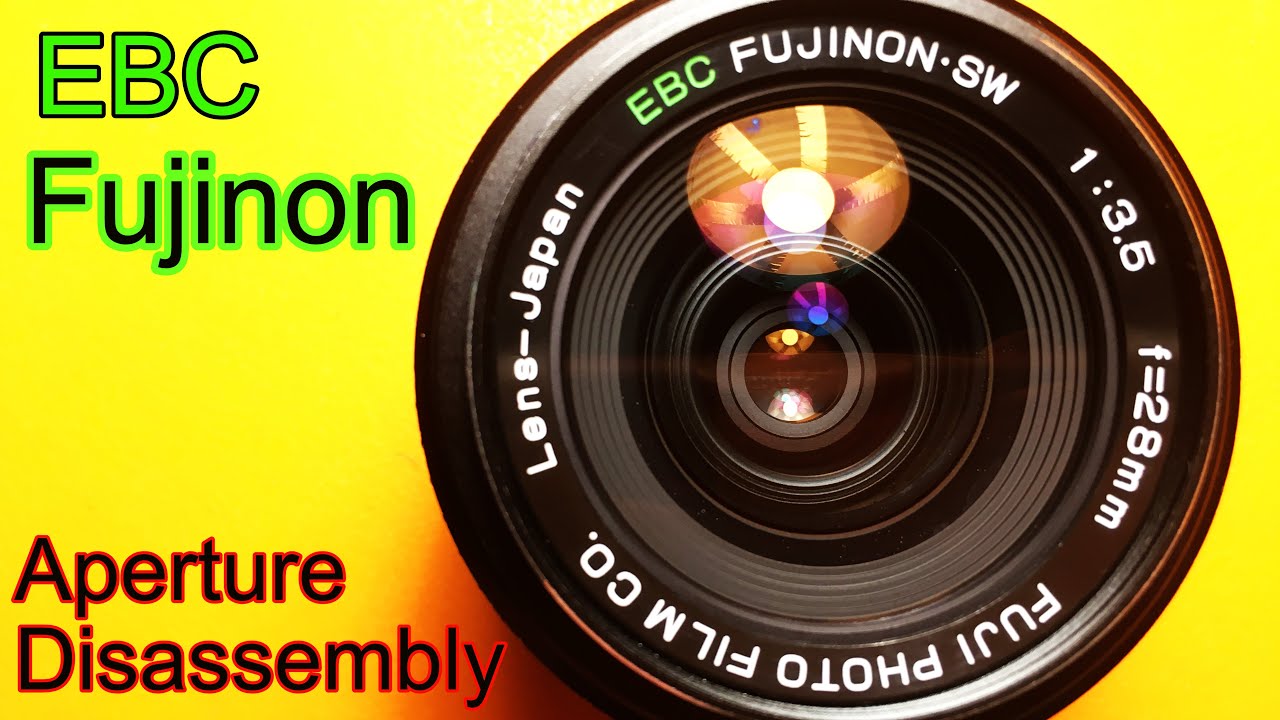 Repairing a slow moving aperture on EBC Fujinon-SW 28mm F3.5 lens. (Partial disassembly)