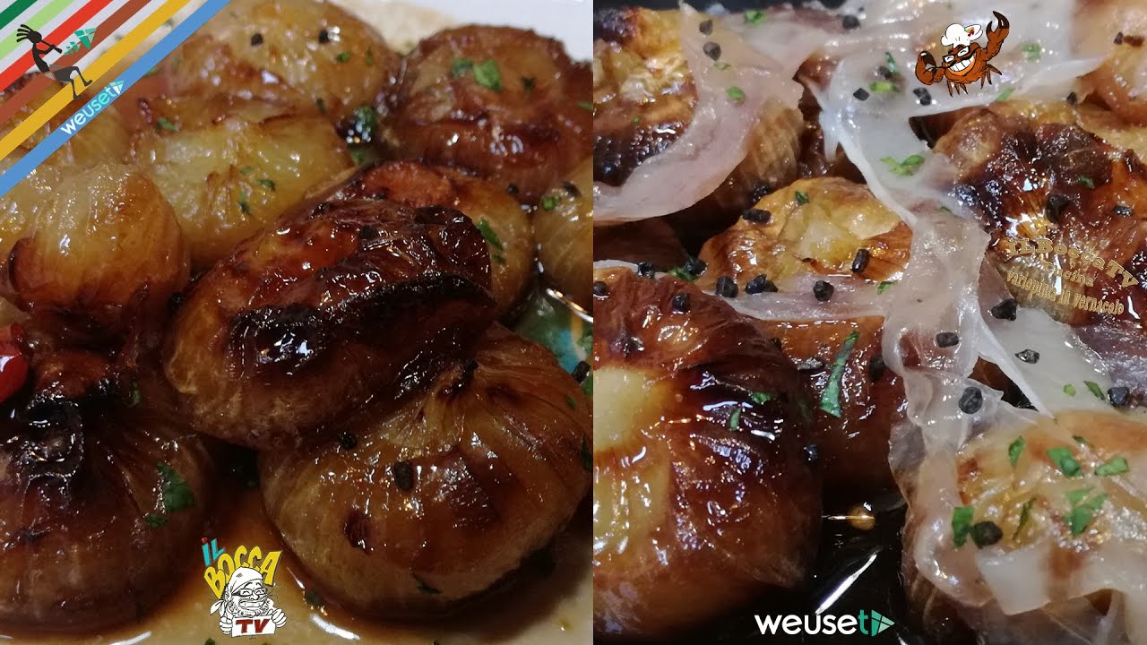 367 - Cipolle arrosto in agrodolce, con lardo e senza...e ti senti una potenza! (sub ita/eng/esp)
