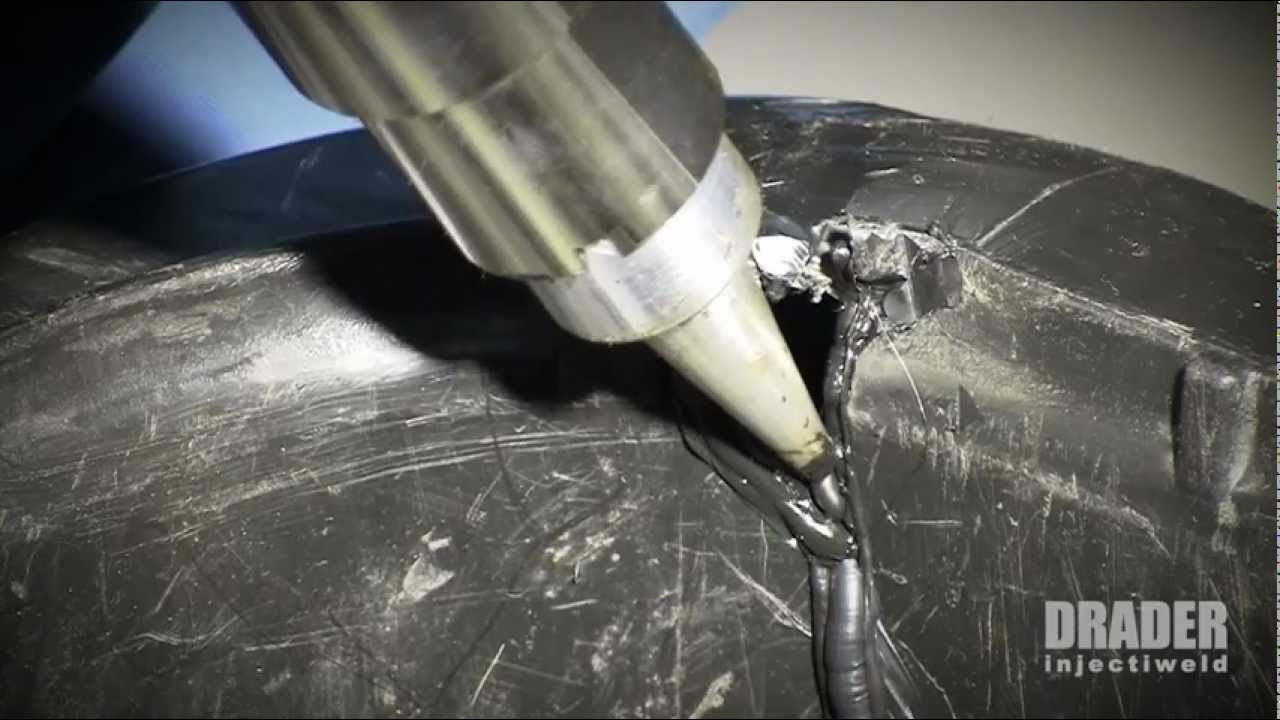 (DE) Kunststoffschweißen - Reparatur einer Mülltonne