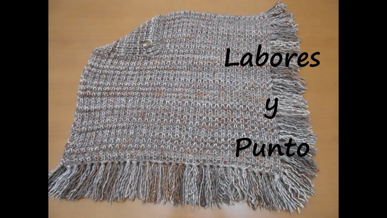 Como tejer un poncho en dos agujas