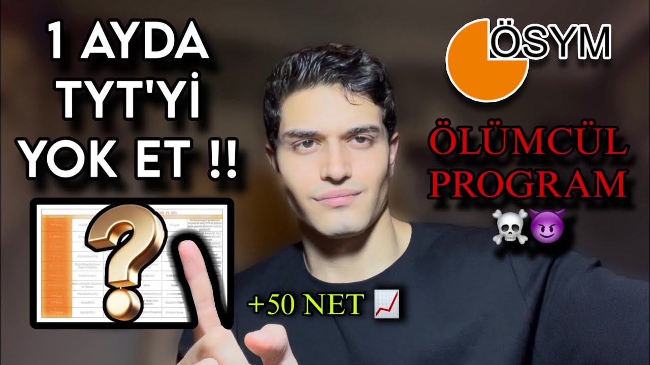 🔥1 AYDA TYT BİTİREN PROGRAM - TEK VİDEODA HER ŞEYİ AÇIKLIYORUM !!