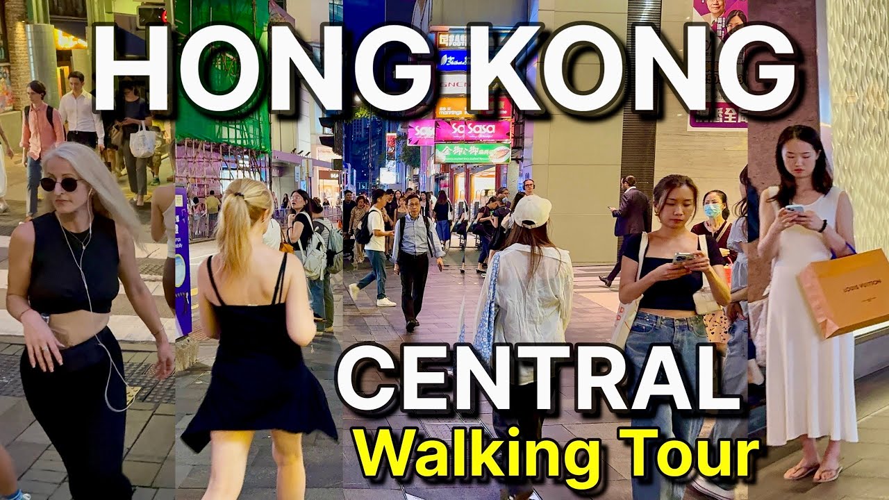 HONG KONG CENTRAL City Nightlife 🇭🇰 Walking the World’s MOST EXPENSIVE Office District!