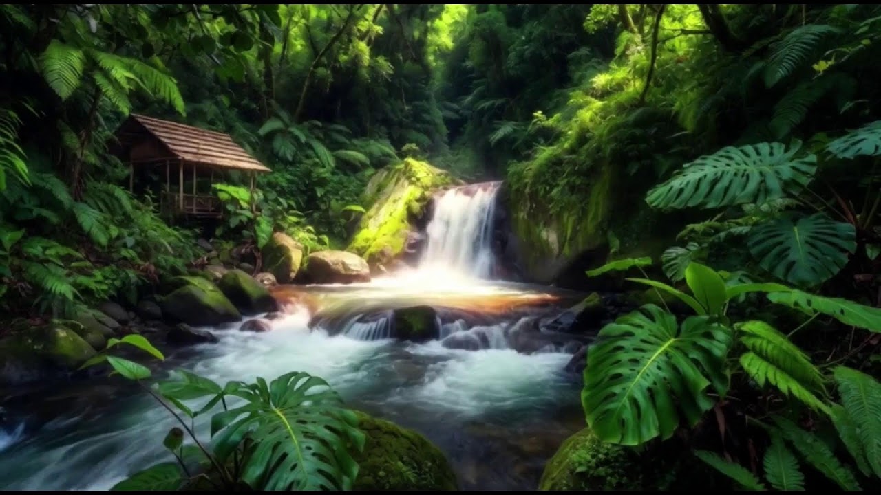 Gentle Mountain River Flow | Nature White Noise Relaxation for Deep Sleep
