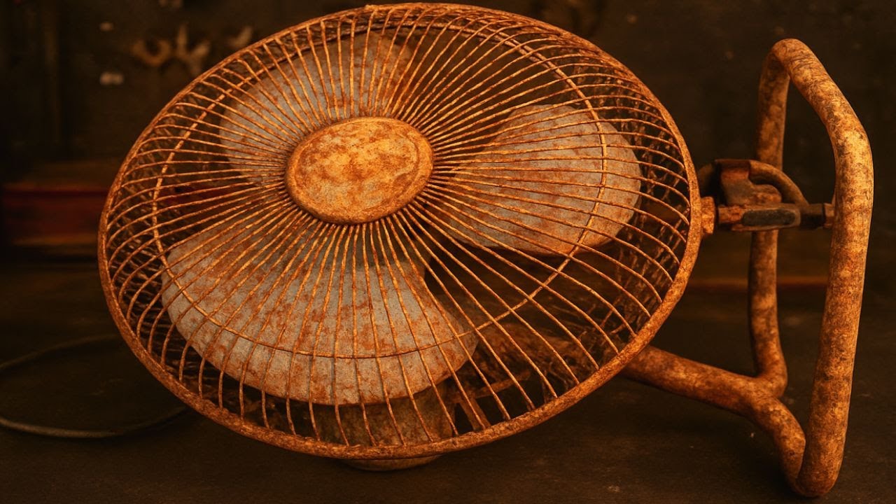 Restoration Old Rusty Industrial Electric Fan // Restore and Reuse Abandoned Industrial Fan