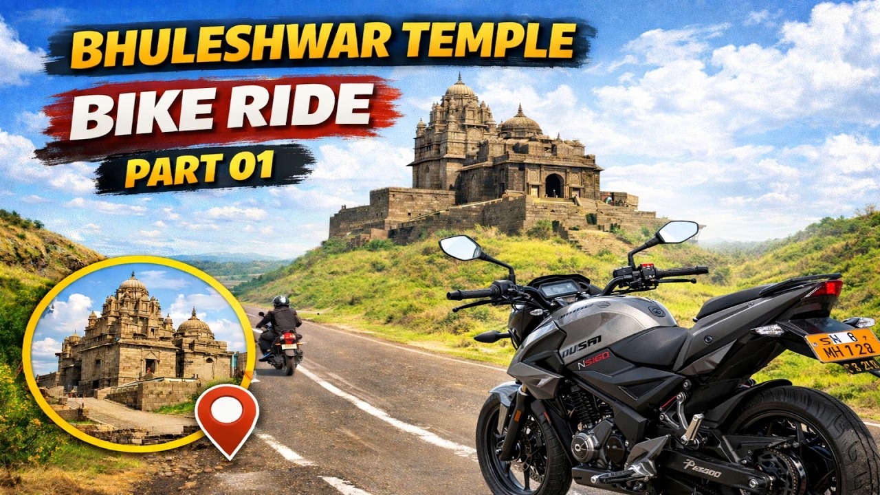 Sunday Bike Ride to Bhuleshwar Temple | Pulsar NS160 Ride | Pune to Bhuleshwar Temple Part 01 #viral