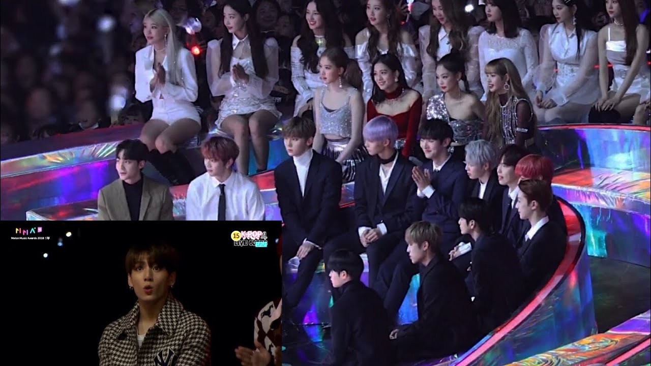 181201 idols reaction to Jungkook on the screen