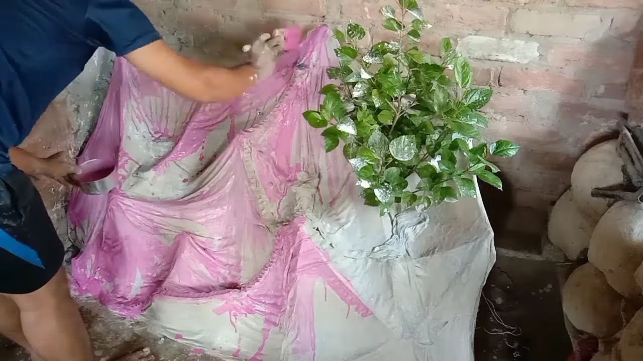 दुर्गा पूजा मंडप डेकोरेशन पहाड़ बनाने का तरीका , कपड़ों से पहाड़ का निर्माण , pop से पहाड़ कैसे बनाए