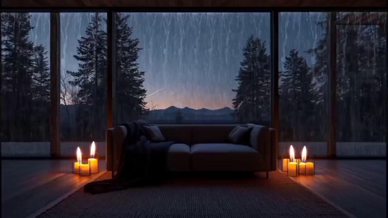 🌧️ Rainy Night Cabin Rain | Cozy Thunder Sounds for Deep Sleep (No Ads) | rain sounds for sleep USA
