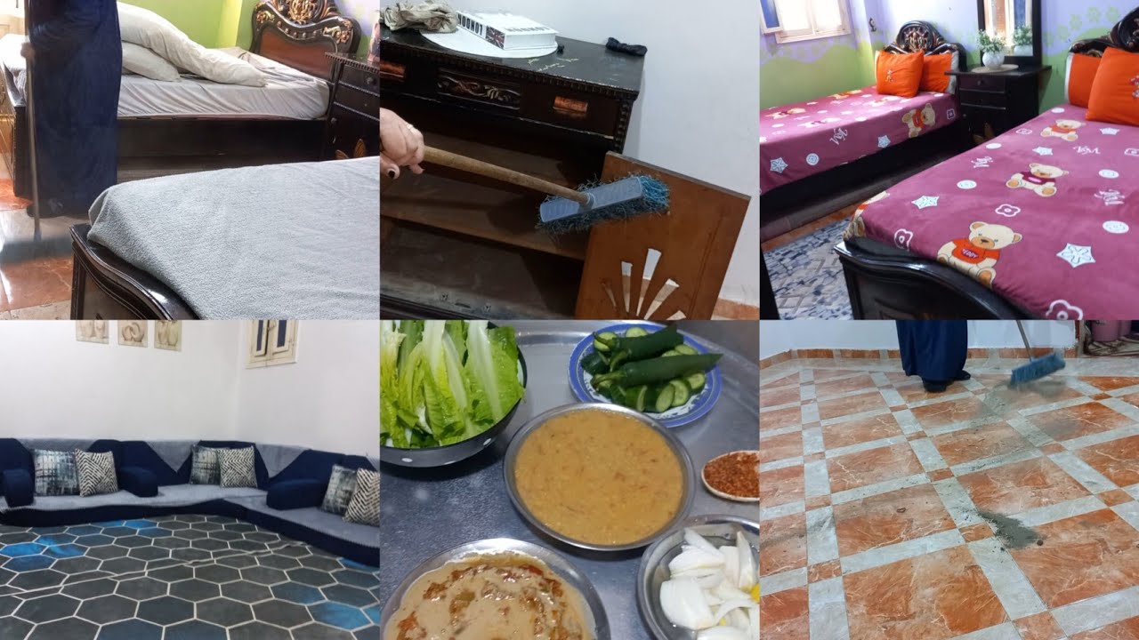 يوم تنضيف تقيل 💪✨ أوضة الأطفال + القاعدة العربي + طبخ سريع