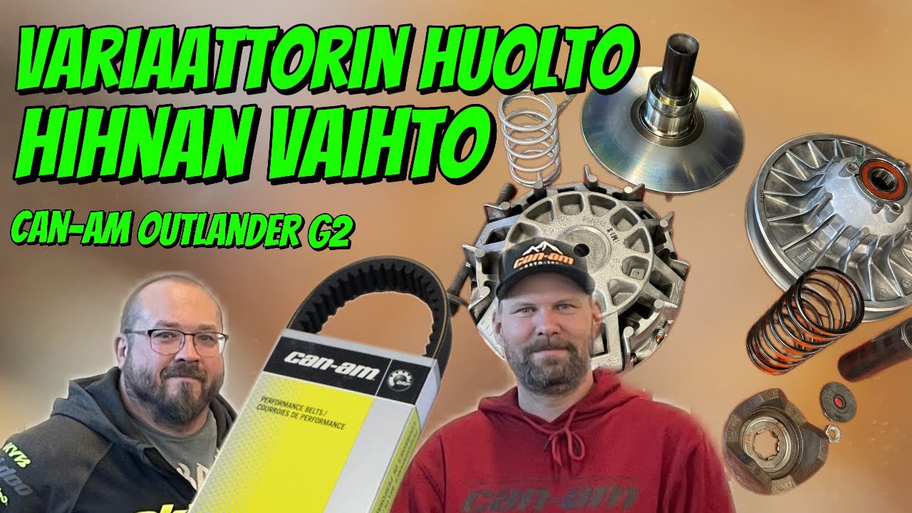 VARIAATTORIN OSAT JA HIHNAN VAIHTO | Mönkijän huolto