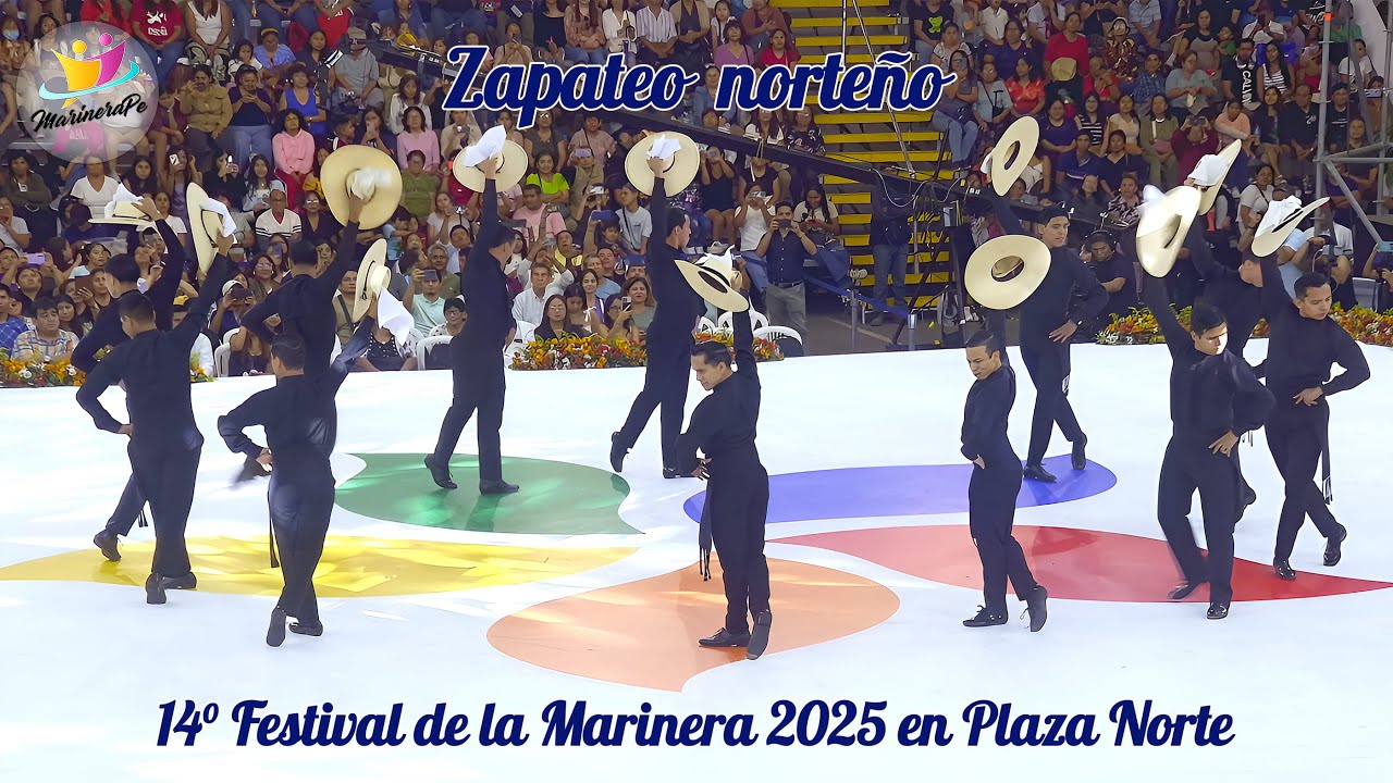 Voz en vivo para zapateo norteño en coreografía de chalanes | 14° Festival Marinera Plaza Norte 2025