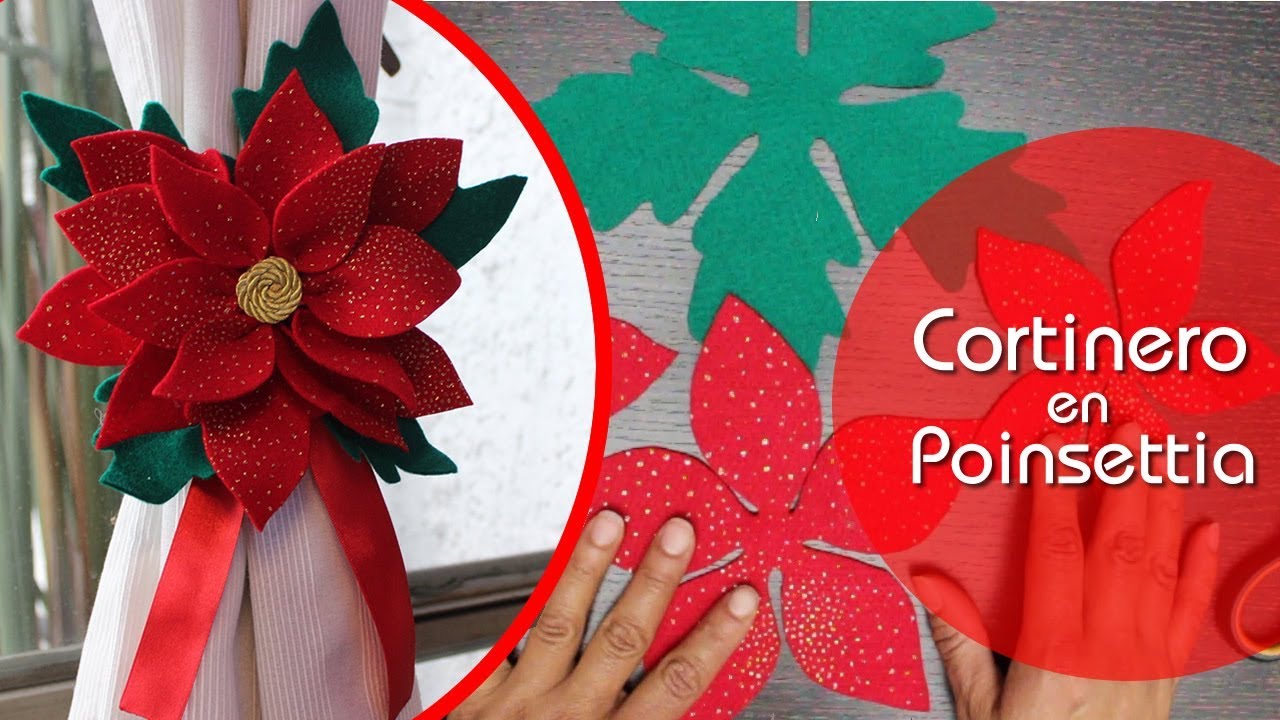 Cortinero en forma de poinsettia
