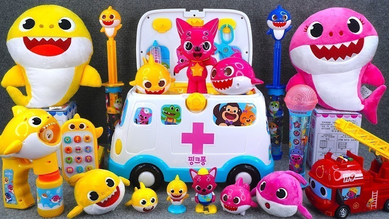 20 Minutes Satisfying Unboxing Pinkfong & Baby Shark Ambulance Playset Collection ASMR