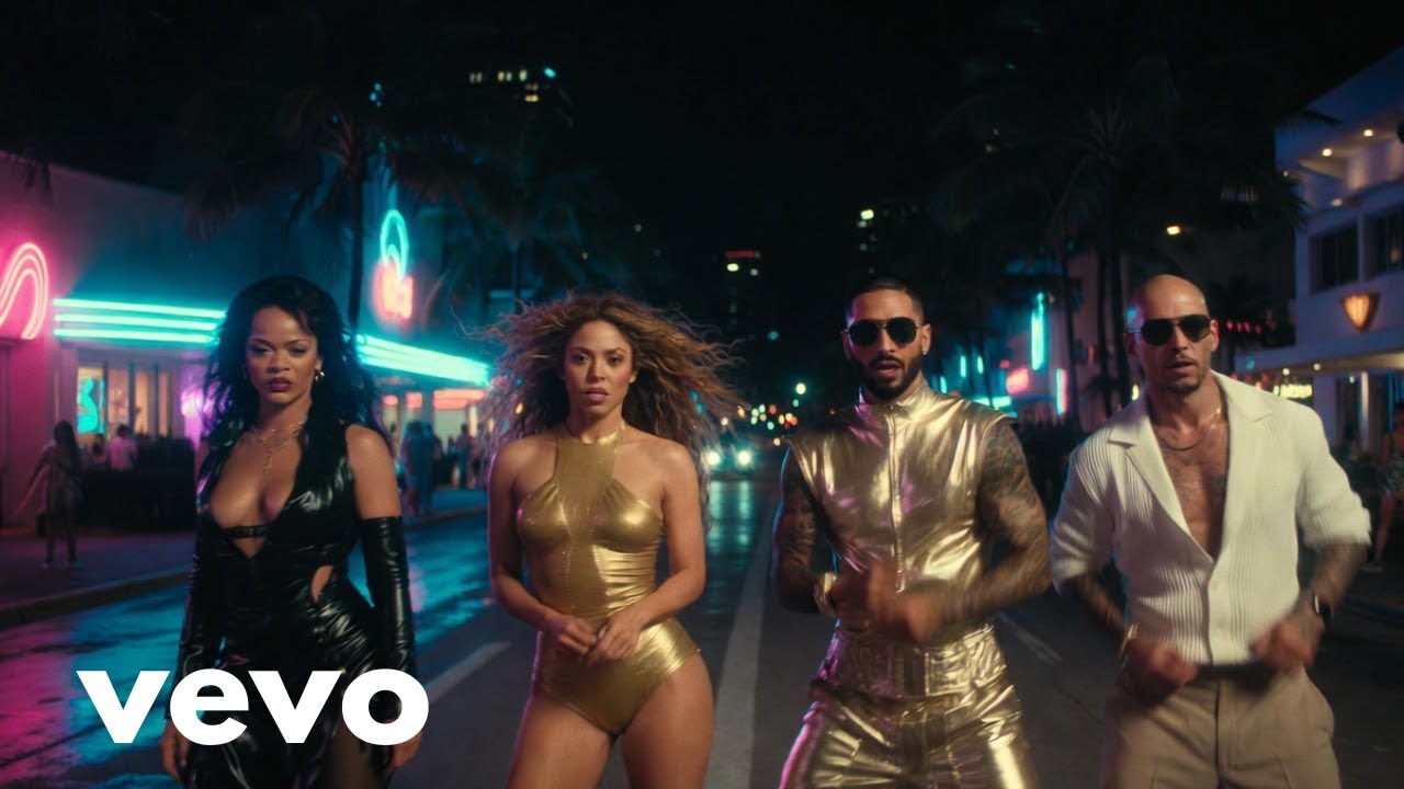 Rihanna ft Shakira x Pitbull x Maluma - Miami all Night (Official AI music video 2026)