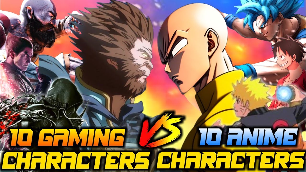 10 Powerful Gaming Characters vs 10 Powerful Anime Characters Who is Strong Explained in | Hindi