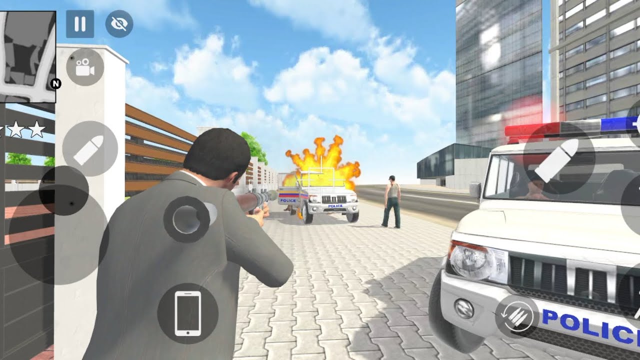 😱Franklin Fired Police Car in🇮🇳 Indian Theft Auto Simulator 🎮