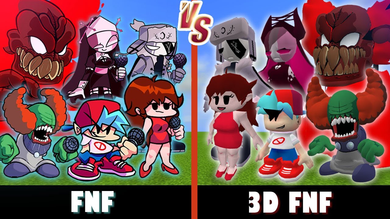 Friday Night Funkin' vs. Friday Night Funkin' 3D | Minecraft (Low Budget vs High Budget?!)