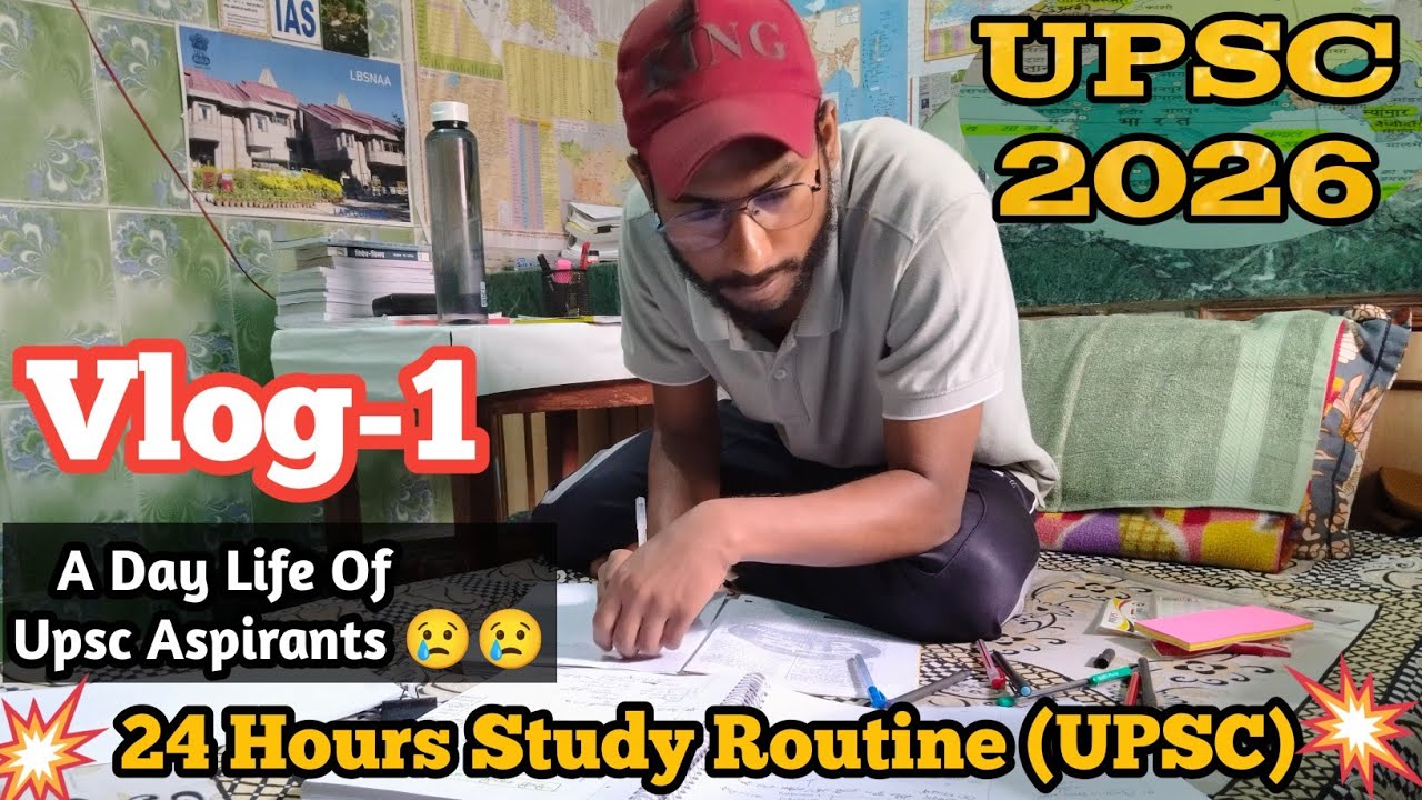 UPSC 2026 📚Study Vlog-1*I woke up at 5:30 AM*A day in life of UPSC aspirant*DAILY ROUTINE FOR UPSC