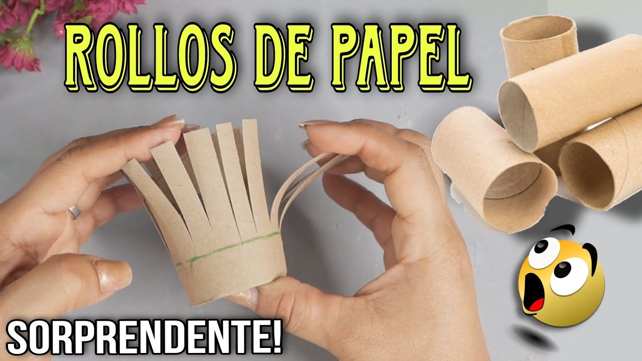 Crea esta Belleza con Un Simple ROLLO DE PAPEL y Sorprende!.👌 Artesanato com rolo de papelão