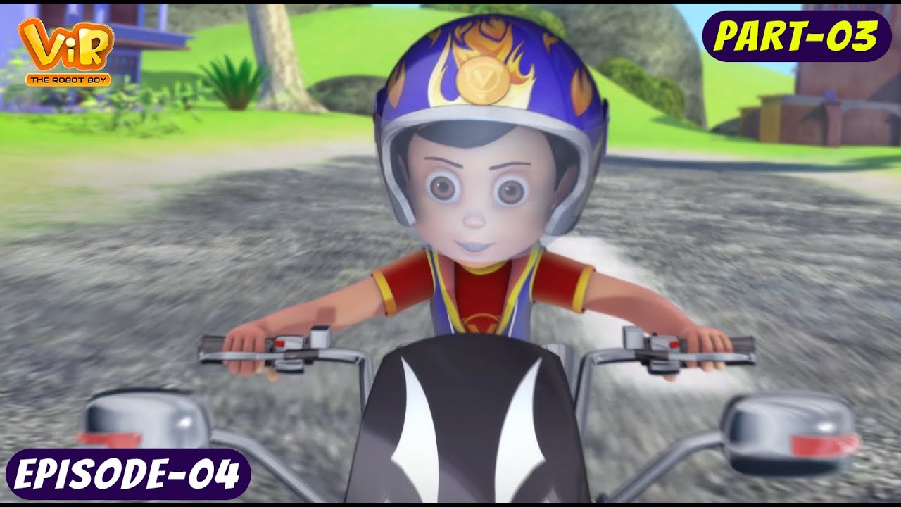 Vir Bike Race | S02E04 | Part 03 | Baby Gintu Part 02 | Vir The Robot Boy in Hindi