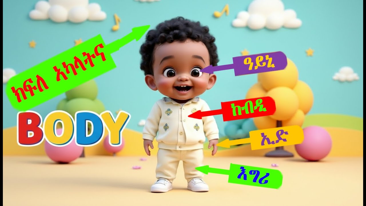 መዝሙር ኣካላት ሰውነት - ንህጻናት ብትግርኛ - body parts in tigrinya