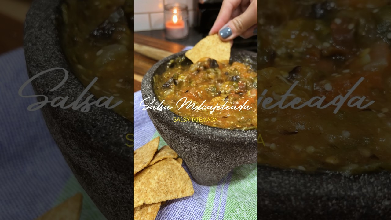 Salsa Molcajeteada | Salsa Tatemada Chunky con Tomatillo y Tomate rojo
