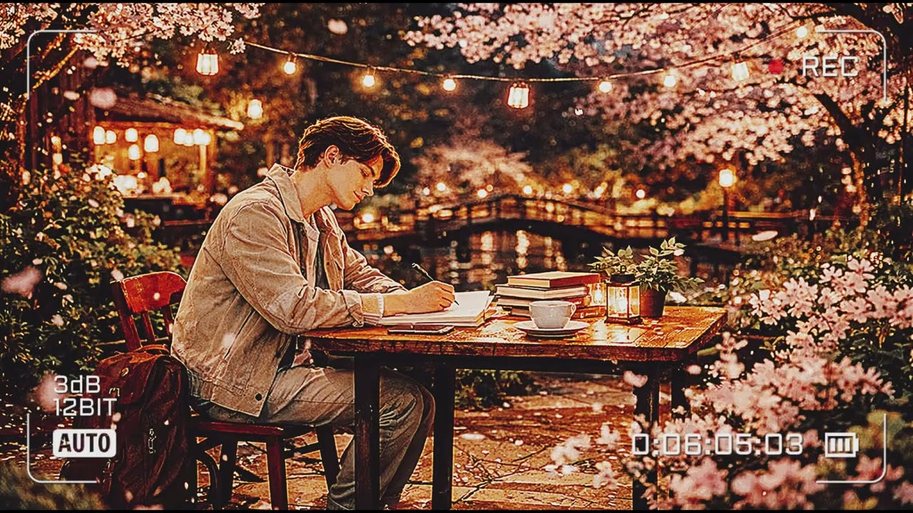 【作業用BGM】桜咲くチルいローファイ☕️ | Midnight Sakura Café