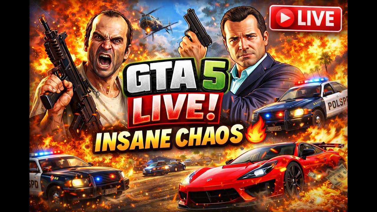 🔴 GTA 5 LIVE TODAY 🔥 Crazy Chaos, Police Chases & Fun Gameplay | GTA V Live
